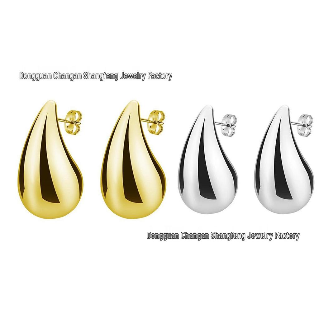 316L Stainless Steel Water Drop Earrings - Fashionable, Simple, Elegant, Versatile Women's Style.