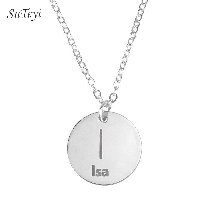 New Style 25 Style Rune Letters Viking Necklaces & Pendants Stainless Steel Material Statement Necklace Women Jewelry