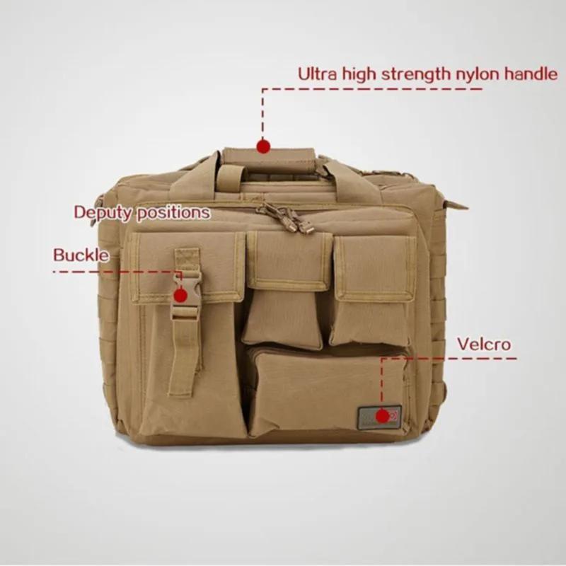1Pc New Backpack Tactical Nylon Messenger Shoulder Bag Laptop Handbags Briefcase Outdoor Multifunction Climbing Bag