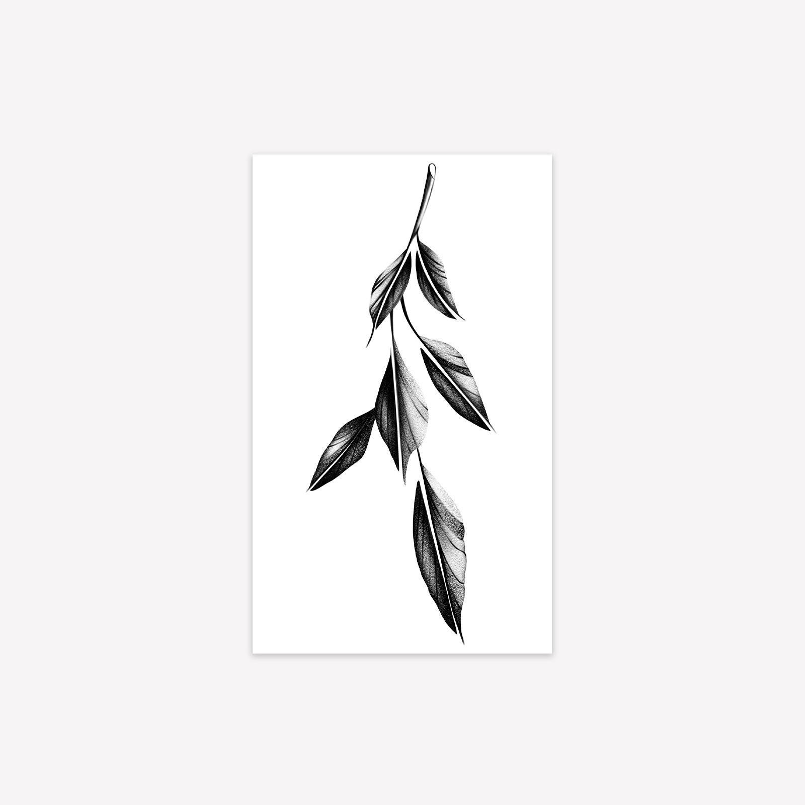 Wicker Tattoo Sticker Waterproof And Long-Lasting Advanced Sense Niche Personality Simple Hand Tattoo Sticker 9*15