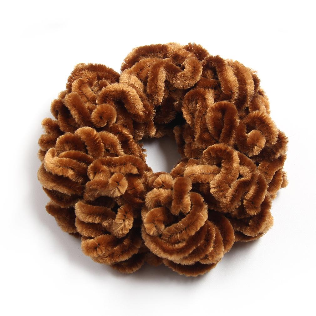 Ethnic Wool Knitted Scrunchies: Spring & Autumn Style Hair Accessories for Women