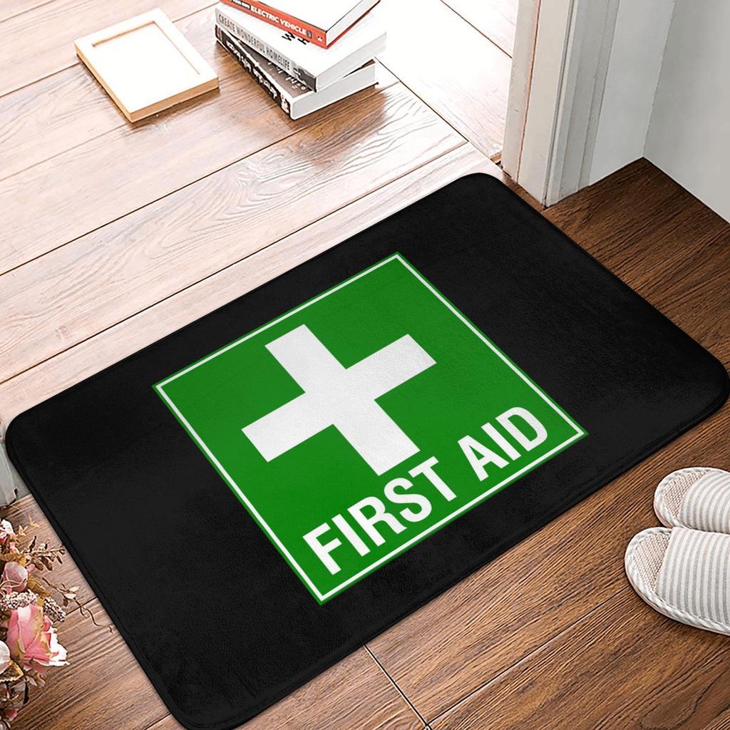 Cartoon Doctors Nurse Door Floor Bath Mats Anti-Slip Indoor Nursing Medical Pattern Doormat Garden Entrance Rug Carpet Footpad