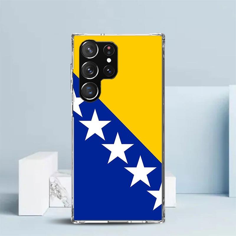 Bosnia And Herzegovina Flag Phone Case For Samsung Galaxy S24 S25 Edge S26 Ultra S22 S23 Plus S21 + S20 FE Soft TPU Back Cover G