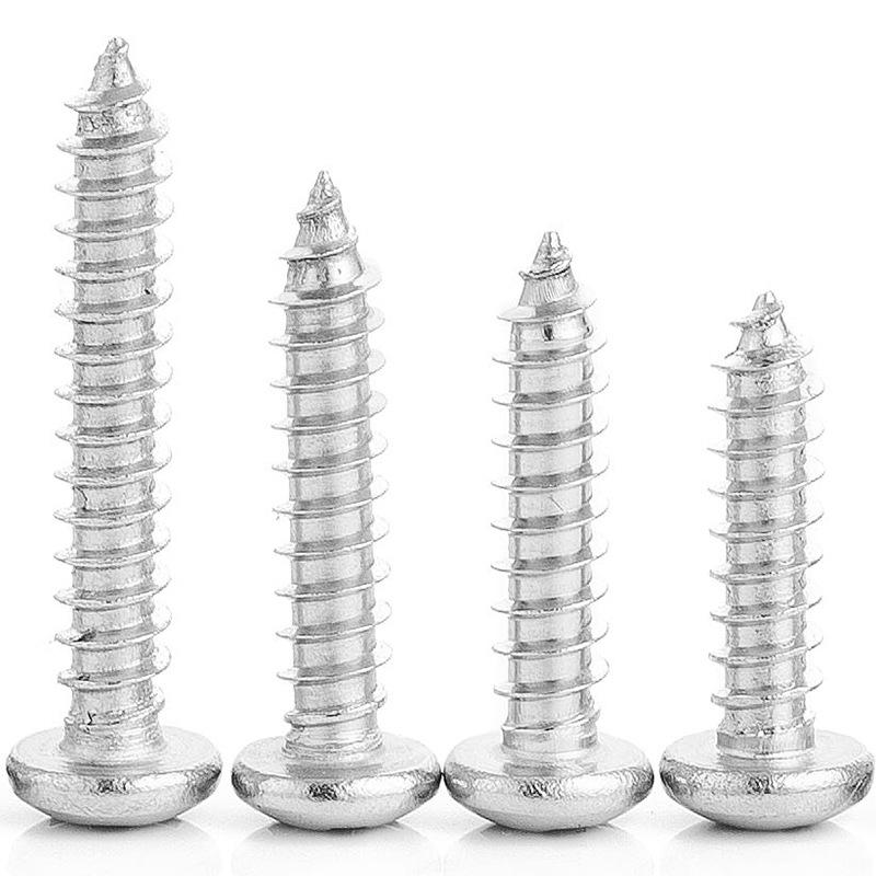 316 Edelstahl Kreuzrundkopf- und Senkkopf-Blechschrauben M2-M6