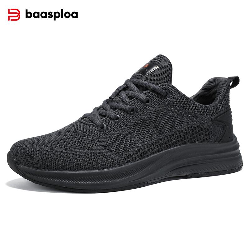 Baasploa Men Running Shoes Lightweight Breathable Tennis Shoes Sports Shoes Casual Fashion Men Walking Shoes Non-slip Sneakers