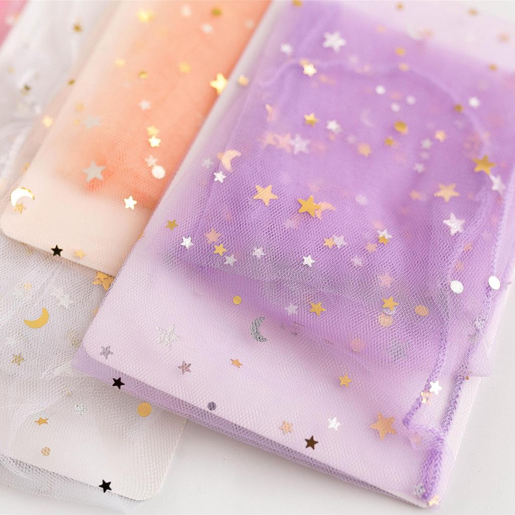 See Through Transparent Women Socks Colorful Star Summer Ultra-thin Nylon Loose Long Socks Women Sweet Girls Mesh Lace Socks Sox