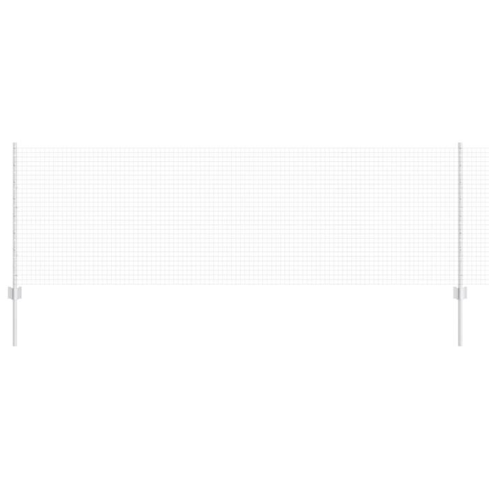 VidaXL Clôture en fil soudé avec 44 U postes argentés 0,8x100 m en acier 3336426