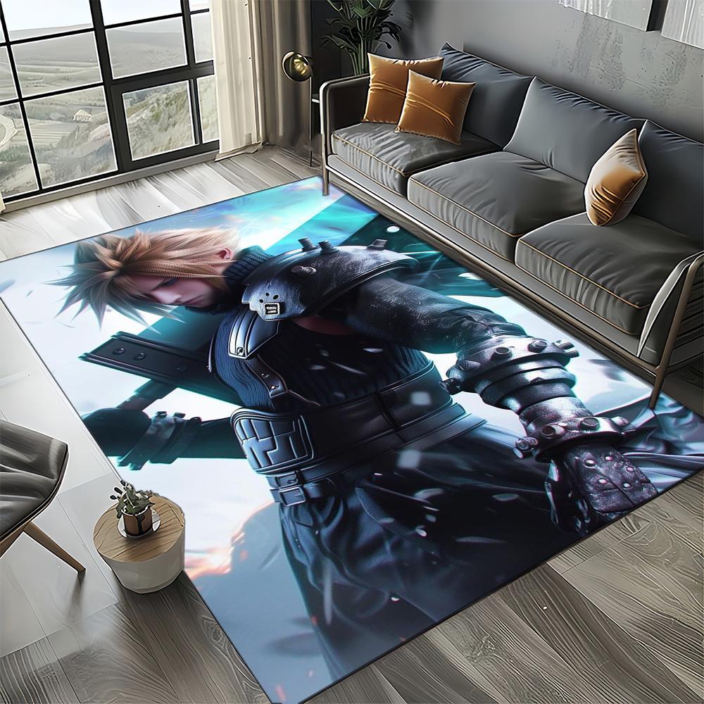 New Style Final Fantasy Games Cloud Tifa Aerith Carpet Rug for Living Room Bedroom Home Sofa,Kids Play Non-slip Floor Mat