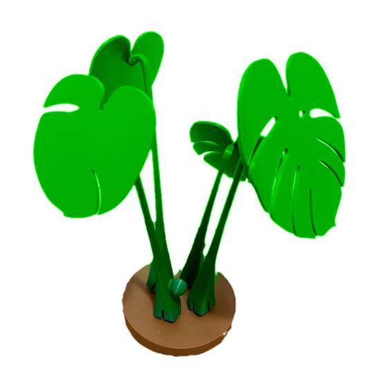 

Набор из 4 подставок под стаканы с 3D-печатью, дизайн листьев монстеры, магнитное основание, растение