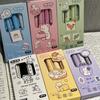 4PCS/Set Cartoon Gel Pen ST Tip Quick Drying Neutral Pen Soft Grip Press 0.5mm Black Ink Ballpoint Pen Smooth Writing Supplies