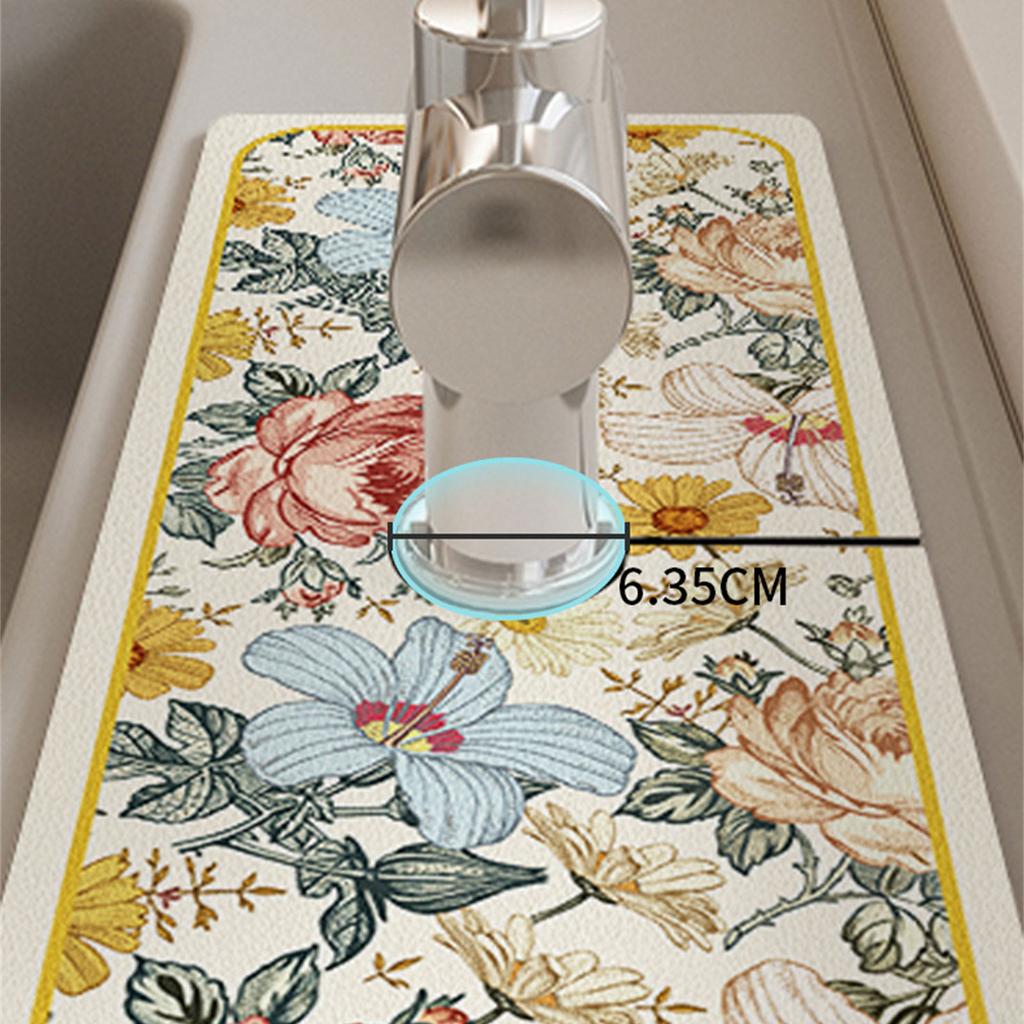 Sink Faucet Absorbent Pad Quick Drying Anti-splash Mat Household Supplies for Home Dormitory Bedroom Faucet Accessory