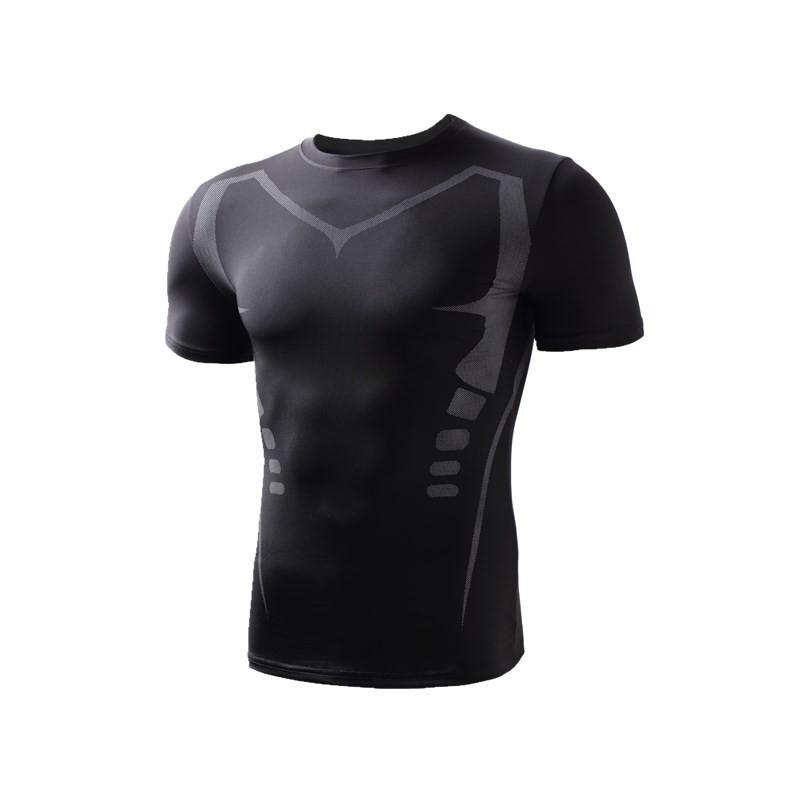 Mens Compression Athletic Set Gym Workout Running Quick-Dry Tank Top Short Sleeve Long Sportswear