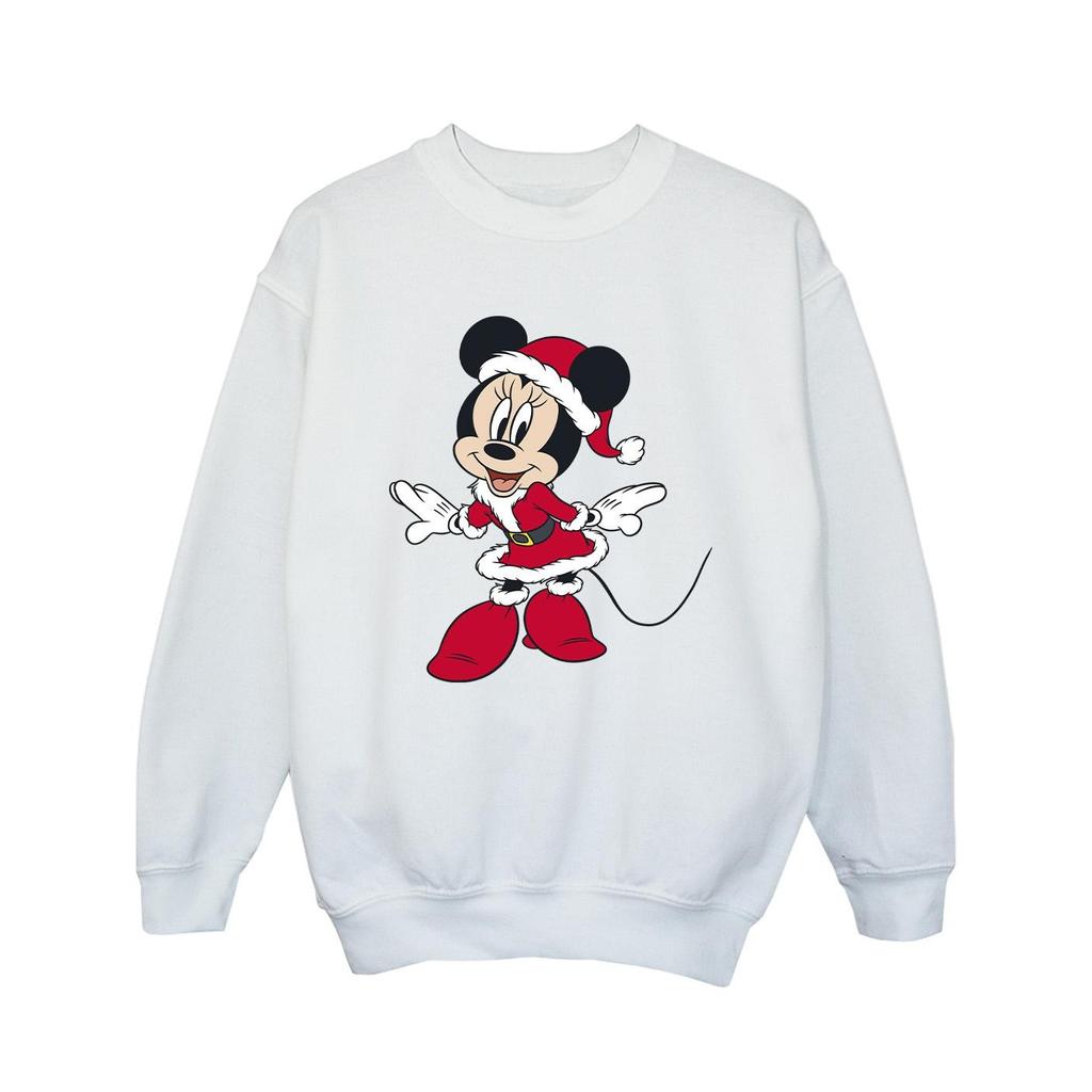 Disney Girls Minnie Mouse Santa Outfit Sweatshirt