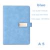 A5 Size Business Notebook with 80g Beige Paper Lined Magnetic Buckle Hard Leather Cover Diary Journal in 6 Designs to Choose