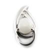 Les Trésors De Lily [G8677] - Handmade Silver Pendant 'Opal Goddess' Silver-white (rhodium-plated) - 10x20 Mm