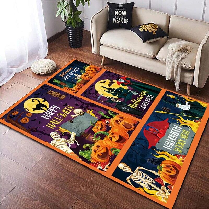Halloween New Year Gift HD Printing Area Carpet, Living Room Sofa Decorative Carpet, Anti-skid Mat, Alfombras Direct Shipment