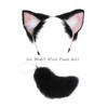 Black White 20cm Plush Doll Headwear Ear Tails Headwear for Cotton Doll  Idol Doll Accessories