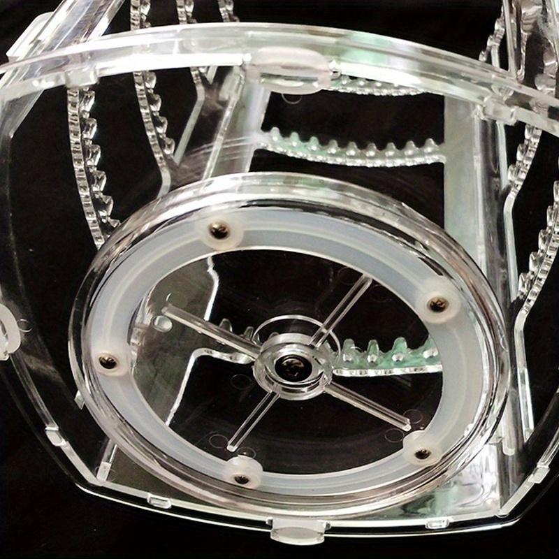 30*17*5cm1 Stück transparenter vierseitiger 360-Grad-Dreh-Schmuckrahmen, Aufbewahrungsständer für Ohrringe, Ohrclips, Halsketten und Armbänder.