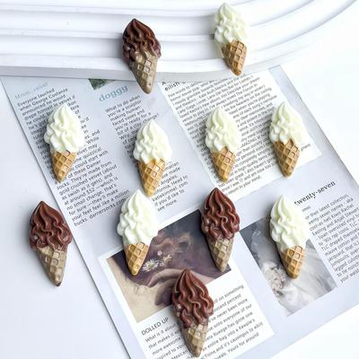 DIY Simulation Ice Cream Cone Resin Sticker for Phone Cases