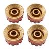 Musiclily Pro Notched Speed ??Knobs, Metric, for LP/SG Electric Guitars, Amber (Set of 4)