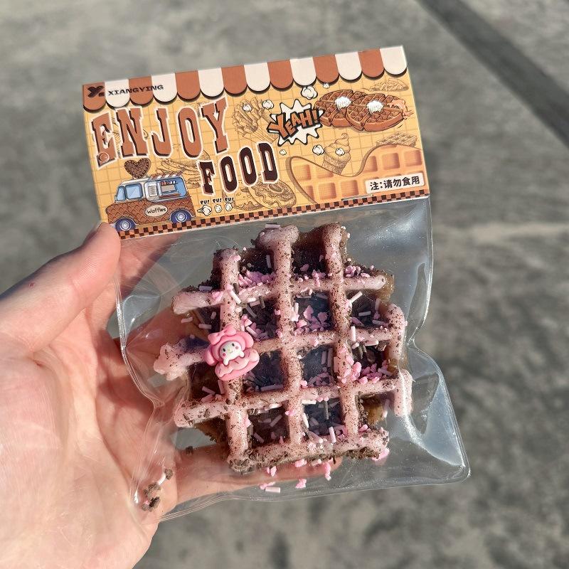 Squishy Food Creative Kids Fidget Toy Simulation exquisite Waffle  Bread Toast Donuts Slow Rising Squeeze Stress Relief Toys