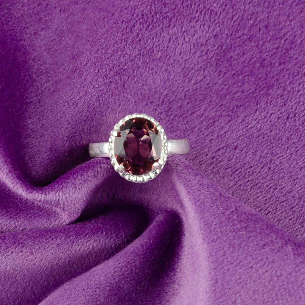 925 Sterling Silver Rhodolite Gemstone Jewelry Handmade Partywear Ring For Her RR-28-13