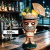 Bicchiere da Cocktail in Ceramica Teschio Zombie Tiki Hawaiano
