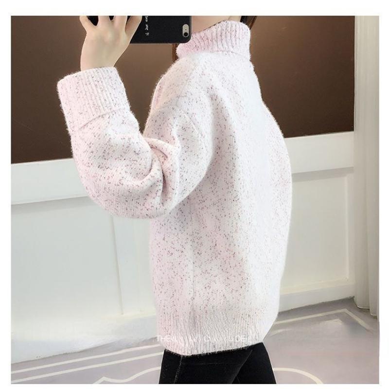 Winter Ladies Sweater Loose Outside Lazy Wind Women's Autumn and Winter Thickened Knitted Set Head