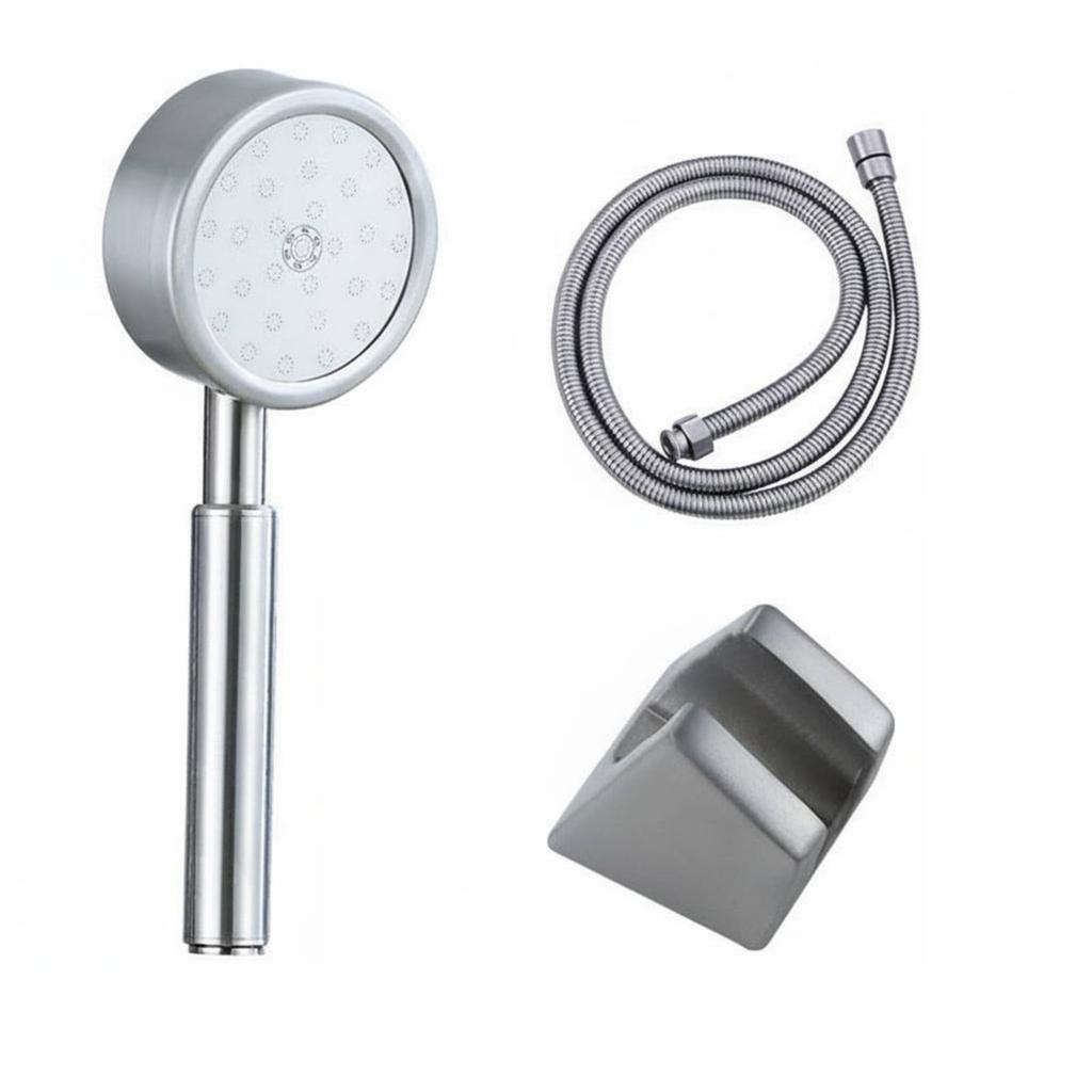 Handheld Shower Head Single-Key Stop Handheld Shower Head Set Adjustable Angle Easy Installation