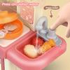 Kids Play Kitchen Set Simulation Cooking Toy with Spray Effect and Light for Children's Toys and Gifts