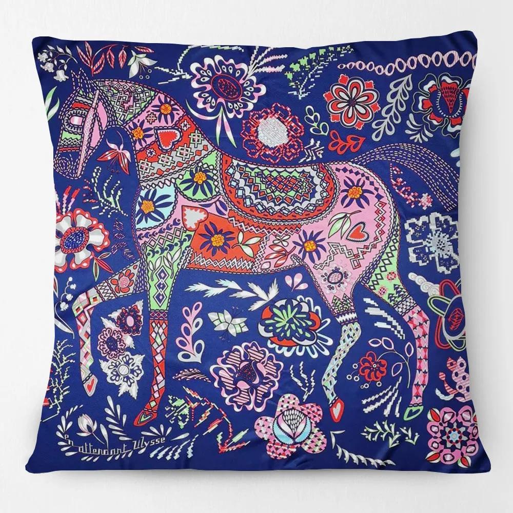 Fashion Multicolor Horse Head Cushion Covers Luxury Animals Sofa Decorative Pillows Case 45X45CM Decorative Pillows