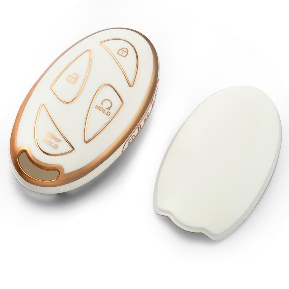 

7 Кнопок Новий ТПУ Чохол для Пульта Автомобільного Ключа для Hyundai Ioniq 6 Grandeur GN7 Kona 2023 Захисний Чохол для Автомобільного Ключа Золотий Край біле золото кольору