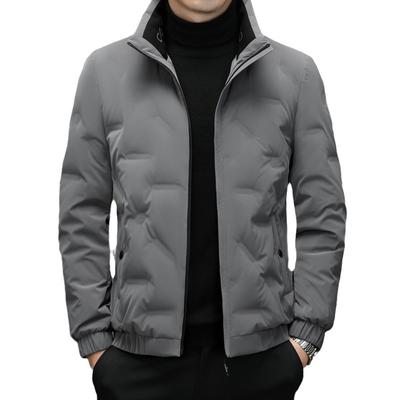 Thin White Duck Down Down Jacket for Young and Middle-aged Men Casual Short Style Winter New Fashion Men's Stand Collar Warm Jacket