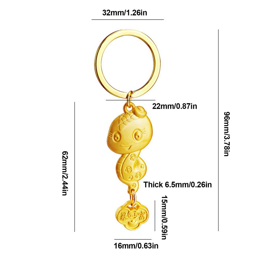 Snake Charm Keychain 2025 Chinese Snake Pendant Souvenir Charm Chinese 2025 Lunar Year Blessing Snake Lucky Charm Ornament For