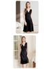 Luxurious Mulberry Silk French Nightgown - Women's V-Neck, Wide Shoulder Straps, Mid-Length