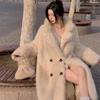Fashion Women's Coat Extended Version Fur Collar Over The Knee New Autumn and Winter College Style Warm Quilted Coat