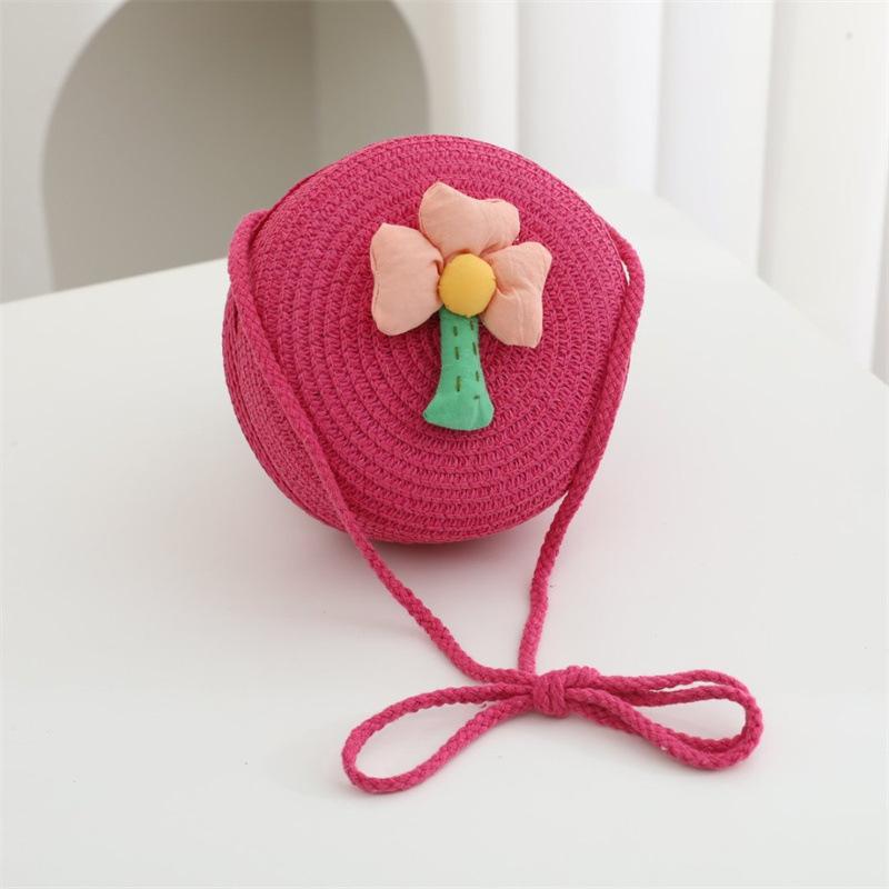 Summer children's bag women's pastoral straw bag woven bag new cute fashion girl crossbody straw bag