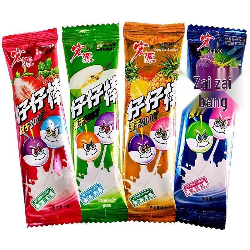 Hongyuan Zaizai Stick Mixed Fruit Lollipops 3.5g