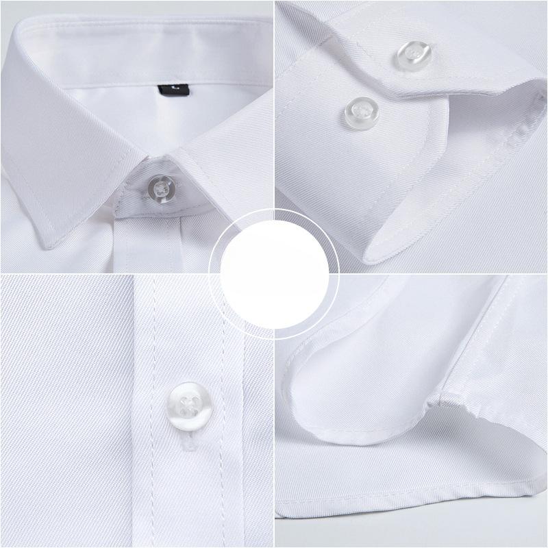 Spring Main Promotion Men's Long-sleeved Shirt Business Casual Solid Color Bottoming Close-fitting Clothing