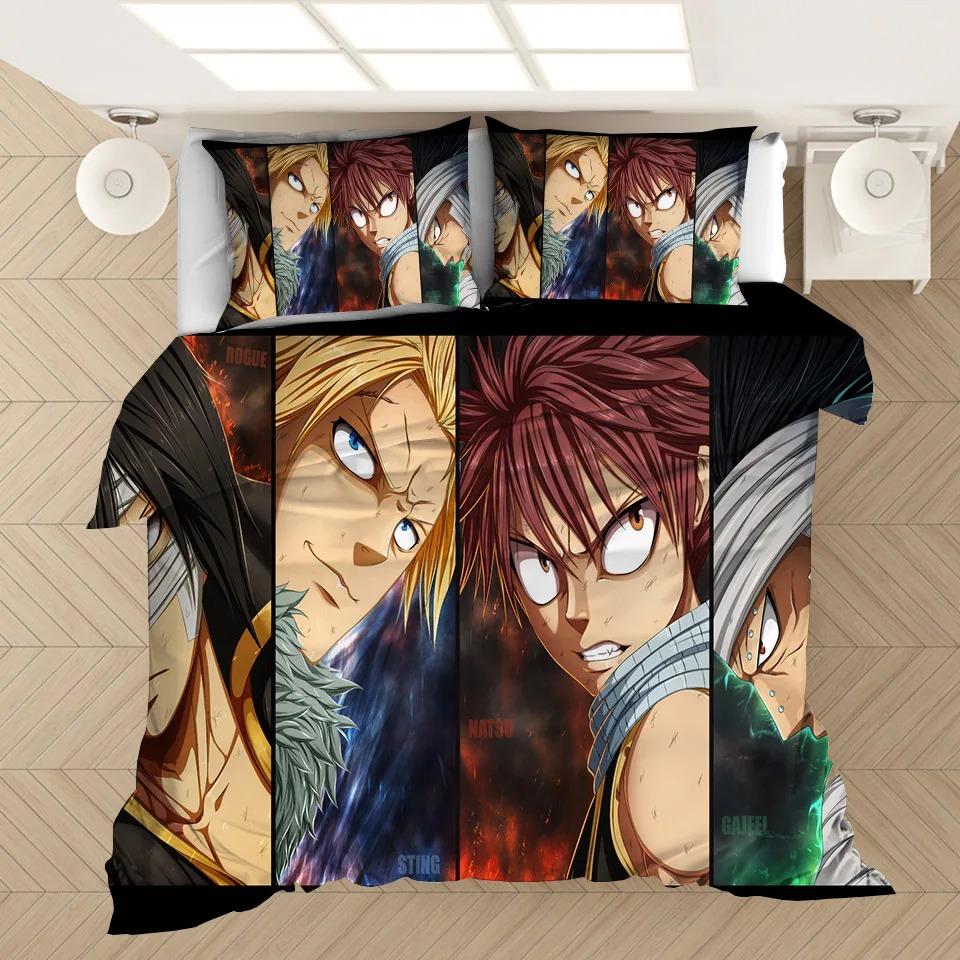 Comforter Fairy Tail Bedding Set 3D S Japan Anime Comforter Bedding Sets Fairy Tail Bedclothes (No Sheet) Ayr