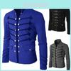 Elegante Herren Mittelalter Cosplay Jacke zweireihig im stilvollen Gothic-Design