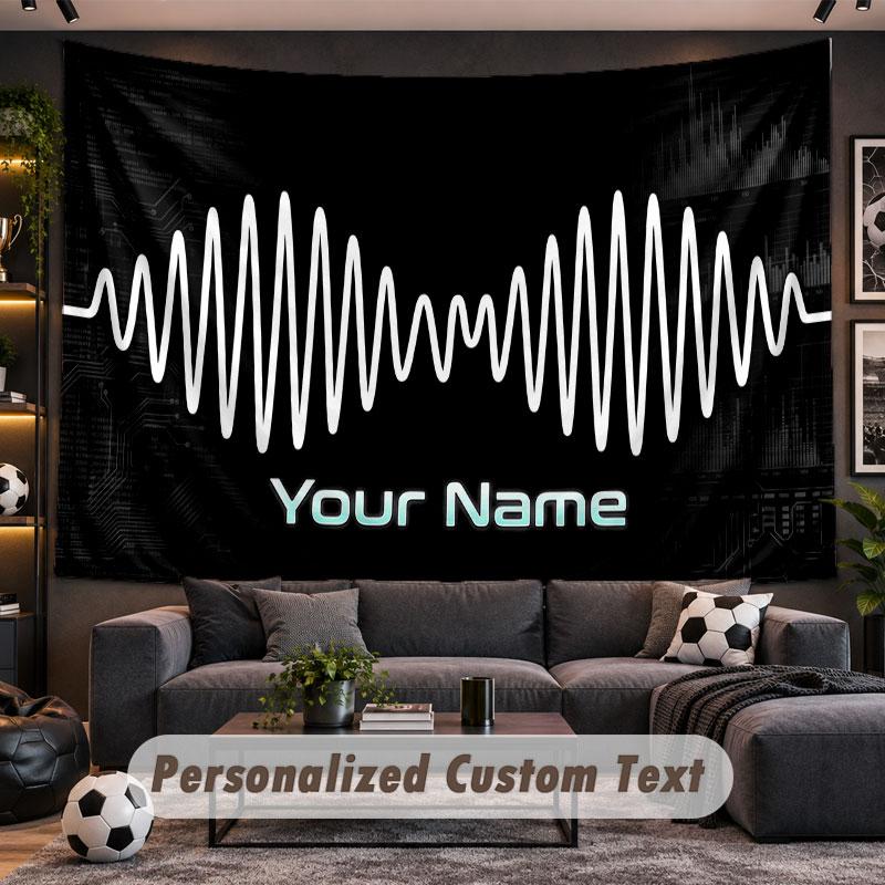 Wall Hanging Tapestry Custom NameArctic Monkeys Pattern Personalized Printed Fabric Wall Decor