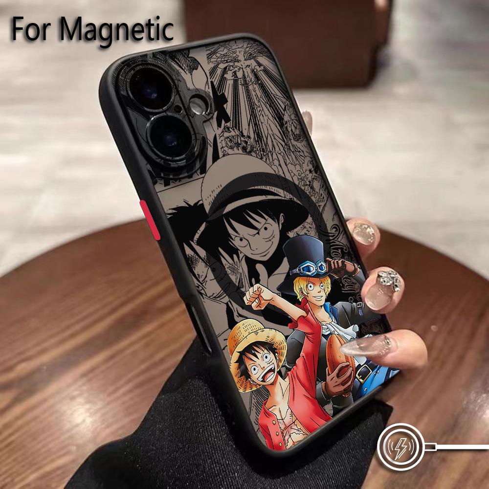 Anime Ones Pieces Luffys Zoros Phone Case for iPhone 17 16 15 14 13 12 11 Air Pro Max Mini XR XS X 7 8 6 6s Plus Matte Magnetic