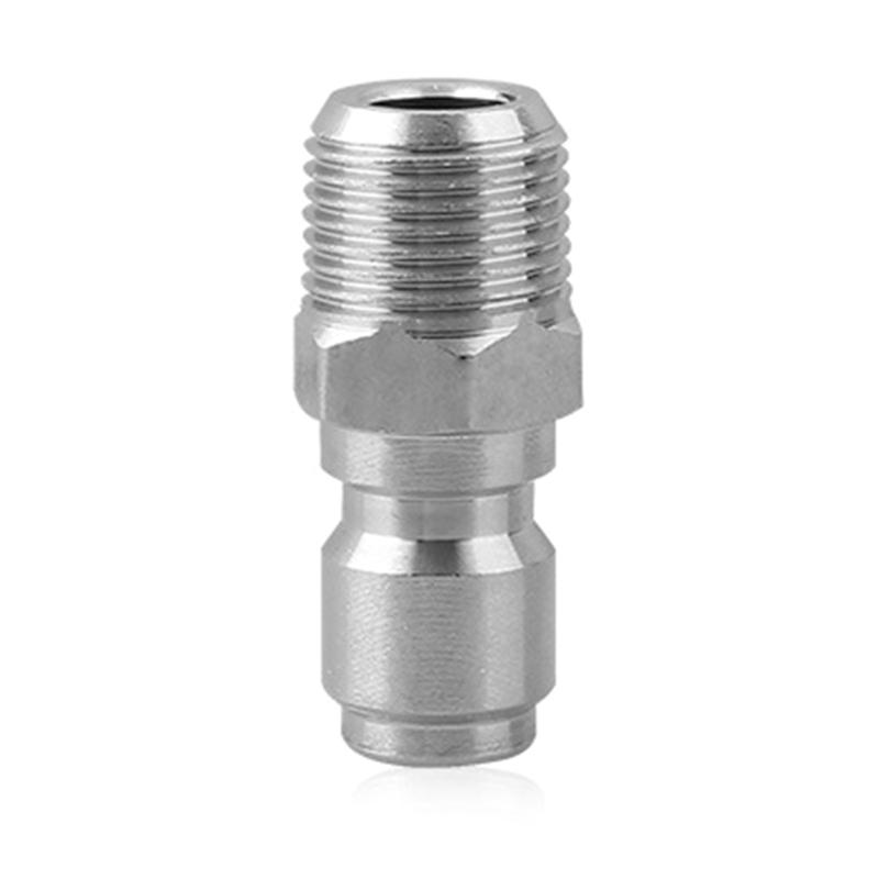 Pressure Washer Adapter Set 3/8" Quick Connect Fittings Male Pressure Washer Quick Disconnect Stainless Steel 5000 PSI