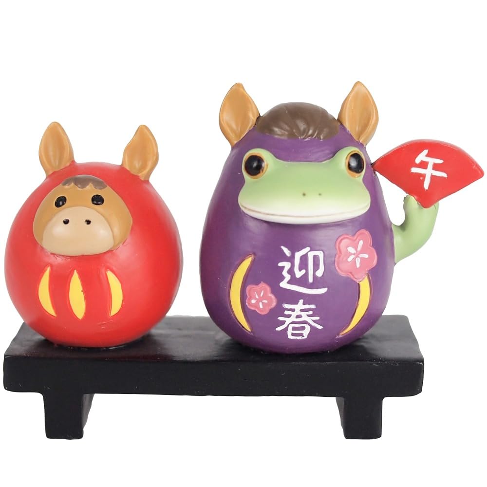 

Daikai Kopo Frog New Decorative Zodiac Sign of the Daruma and W7 x x 622537 Figurine, Year s Charm, Ornament, Horse, Frog, D3.5 H6cm,