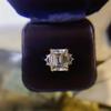 Elegant 5-Carat Emerald Cut Moissanite Ring, D Color, with Certificate - European & American Fashion.