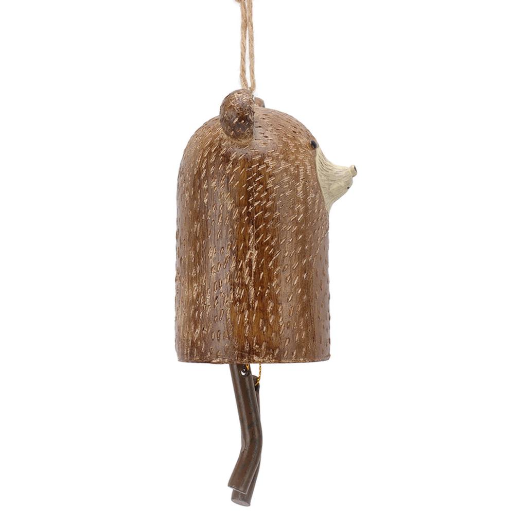 Rustic Hanging Animal Wind Chimes Resin Hand Made Natural Garden Decoration for Gardens Backyards Trees Yards C Raccoon