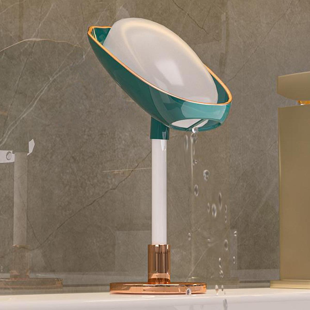 

Новая бесплатная перфорация и склеивание настенная мыльница двойного назначения для ванной комнаты мыльница подставка мыльница в форме коробки мыльница зелёный