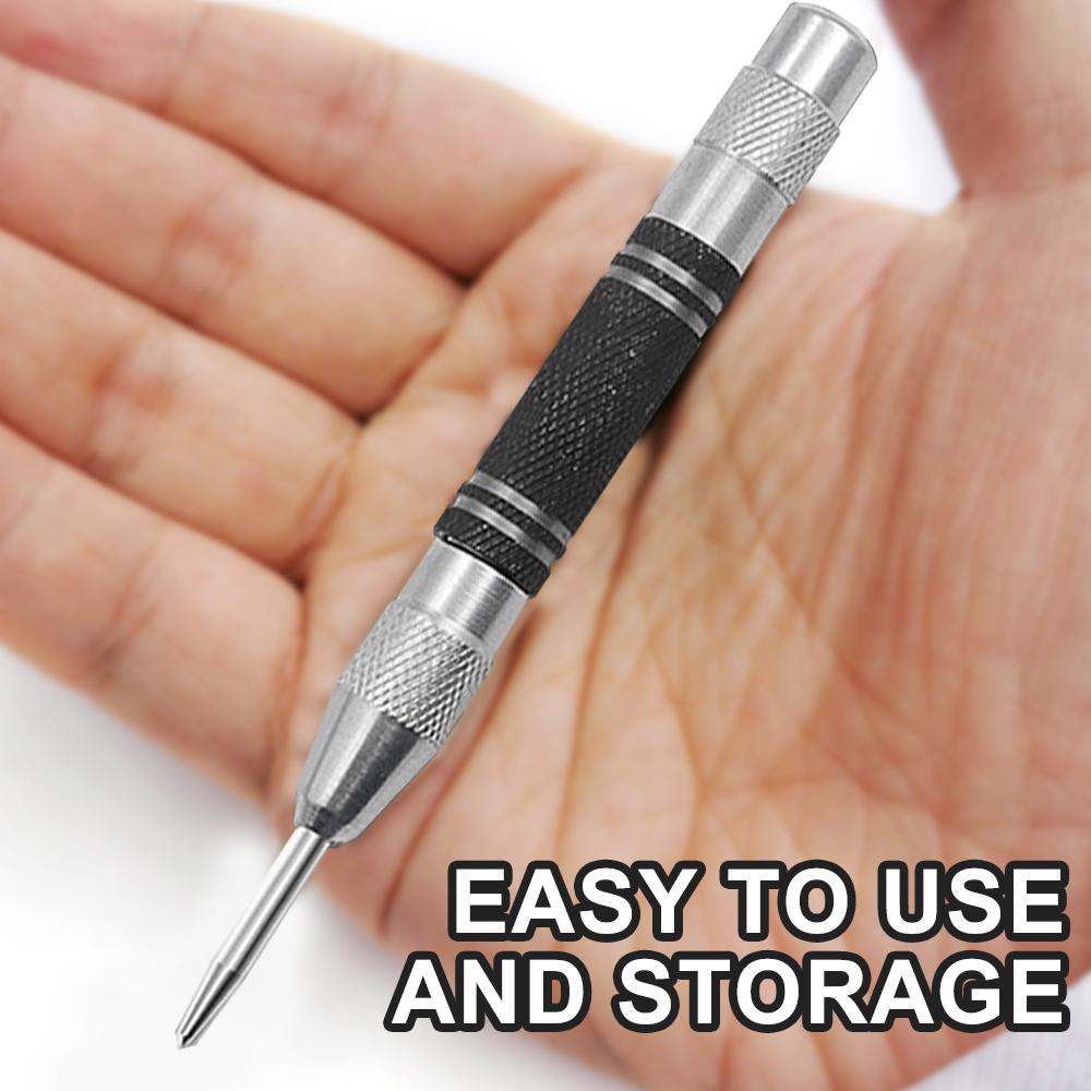 Super Strong Automatic Center Punch Positioning Spring Loaded Adjustable Marker Wood Glass Press Dent Metal Drill