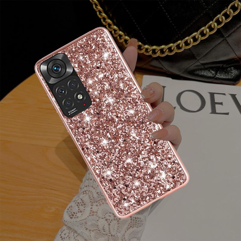 Luxusní pouzdro na telefon Bling Glitter pro Xiaomi Redmi Note 11 10 9 Pro 11S 10S 9S Poco X3 NFC Pro měkký TPU kryt